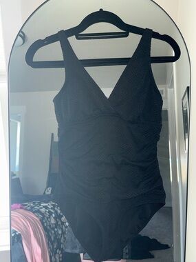 Classic Black One-Piece Swimsuit - Women’s Size 8